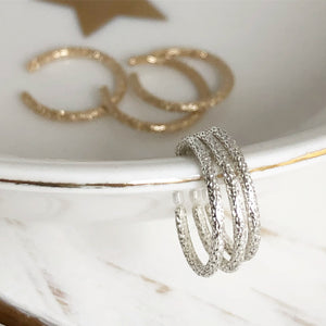 Dainty Sparkly Sterling Silver Ear and Gold Filled Ear Cuff