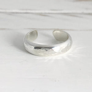 Hammered Silver Toe Ring