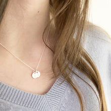 Load image into Gallery viewer, Tiny Initial Disc Necklace