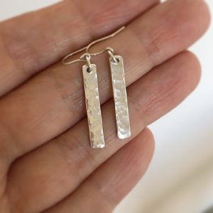 Hammered Pendant Drop Earrings