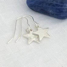 Load image into Gallery viewer, Textured Star Earrings