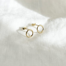 Load image into Gallery viewer, Dainty Gold Filled Open Circle Earrings