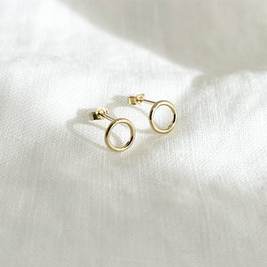 Dainty Gold Filled Open Circle Earrings