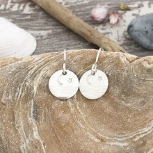 Load image into Gallery viewer, Sea, Stars and Crescent Moon Earrings