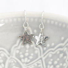 Load image into Gallery viewer, Hammered Star Earrings