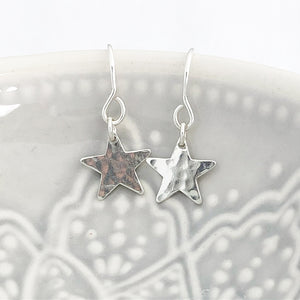 Hammered Star Earrings