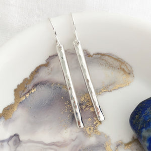 Hammered Pendant Earrings