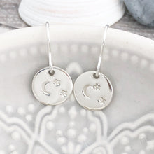 Load image into Gallery viewer, Stars and Crescent Moon Earrings